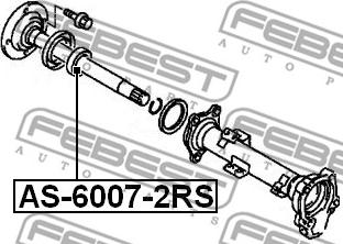 Febest AS-6007-2RS - Ležaj, pogonsko vratilo parts5.com