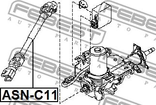 Febest ASN-C11 - Wał kierowniczy parts5.com