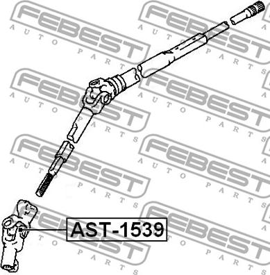 Febest AST-1539 - Articulación, árbol de dirección parts5.com