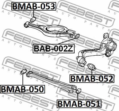 Febest BMAB-051 - Suspensión, Brazo oscilante parts5.com