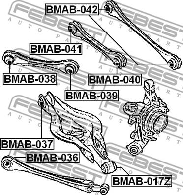 Febest BMAB-036 - Suspensión, Brazo oscilante parts5.com