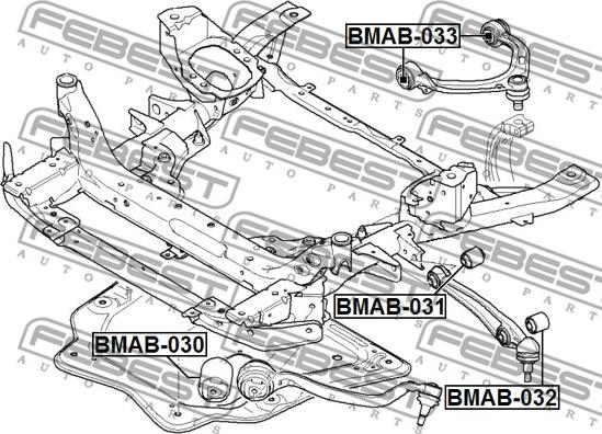 Febest BMAB-031 - Suspensión, Brazo oscilante parts5.com