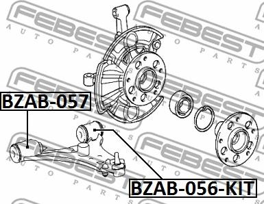 Febest BZAB-057 - Bush of Control / Trailing Arm parts5.com