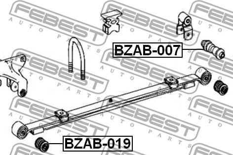 Febest BZAB-019 - Втулка, ресьорен лист parts5.com