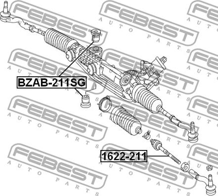 Febest BZAB-211SG - Suspensión, mecanismo de dirección parts5.com