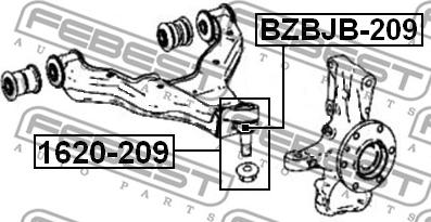 Febest BZBJB-209 - Repair Kit, ball joint parts5.com