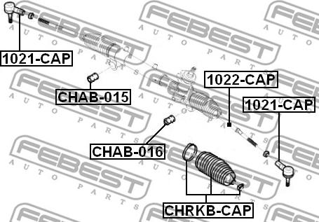 Febest CHAB-015 - Suspensión, mecanismo de dirección parts5.com