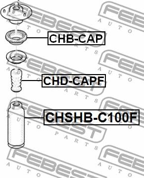 Febest CHB-CAP - Valivé ložisko, ložisko pružné vzpěry parts5.com