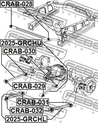 Febest CRAB-030 - Csapágyazás, kormány parts5.com