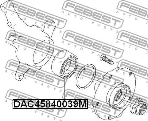 Febest DAC45840039M - Roulement de roue parts5.com