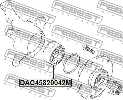 Febest DAC45820042M - Cojinete de rueda parts5.com