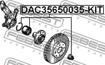 Febest DAC35650035-KIT - Radlagersatz parts5.com