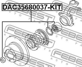 Febest DAC35680037-KIT - Komplet ležaja kotača parts5.com