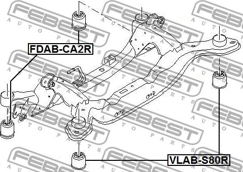 Febest FDAB-CA2R - Suport, ax parts5.com