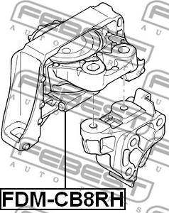 Febest FDM-CB8RH - Lagerung, Motor parts5.com