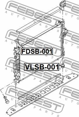 Febest FDSB-001 - Suport radiator parts5.com