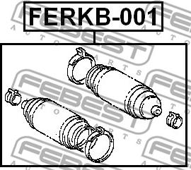 Febest FERKB-001 - Burduf cauciuc, directie parts5.com