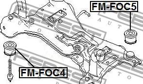 Febest FM-FOC5 - Suspensión, cuerpo del eje parts5.com