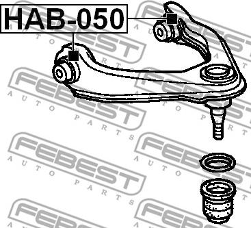 Febest HAB-050 - Łożyskowanie, wahacz parts5.com