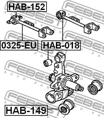 Febest HAB-018 - Suspension, bras de liaison parts5.com