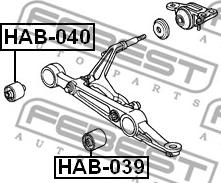 Febest HAB-039 - Suspension, bras de liaison parts5.com