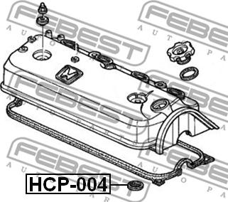 Febest HCP-004 - Conta, dik şaft parts5.com