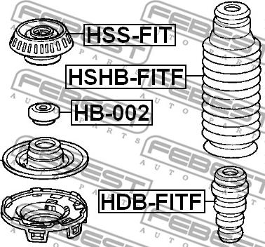 Febest HDB-FITF - Tampon cauciuc, suspensie parts5.com