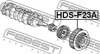 Febest HDS-F23A - Koło pasowe, wał korbowy parts5.com