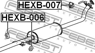 Febest HEXB-007 - Монтажный комплект, система выпуска parts5.com