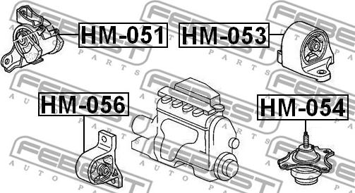 Febest HM-054 - Zavěšení motoru parts5.com