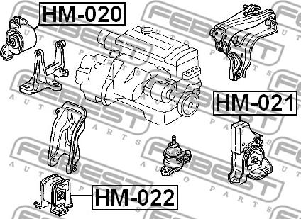 Febest HM-022 - Vlezajenje, motor parts5.com