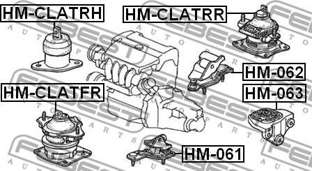 Febest HM-CLATRH - Zavěšení motoru parts5.com