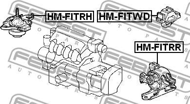 Febest HM-FITWD - Έδραση, κινητήρας parts5.com