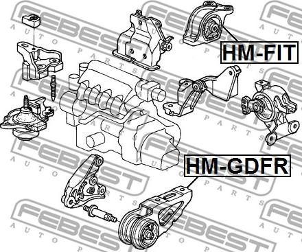 Febest HM-GDFR - Uležištenje, motor parts5.com