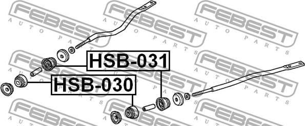 Febest HSB-030 - Csapágyazás, kormány parts5.com