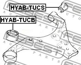 Febest HYAB-TUCS - Bush of Control / Trailing Arm parts5.com