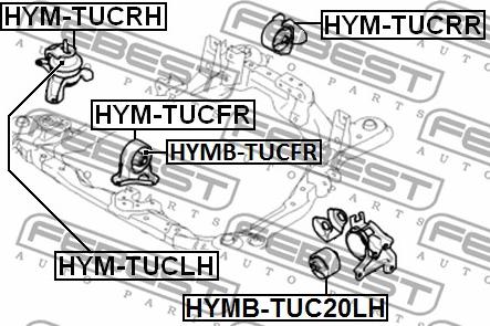 Febest HYM-TUCFR - Soporte, motor parts5.com