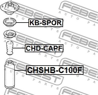 Febest KB-SPOR - Βάση στήριξης γόνατου ανάρτησης parts5.com