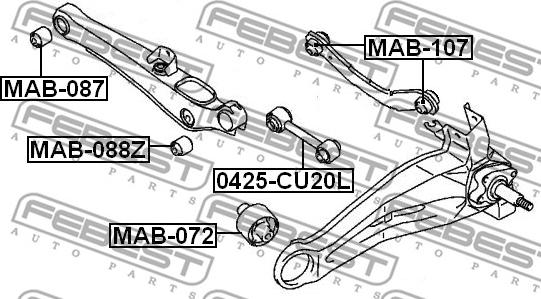 Febest MAB-088Z - Yataklama, Bugi kolu parts5.com