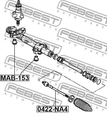 Febest MAB-153 - Suspensión, mecanismo de dirección parts5.com