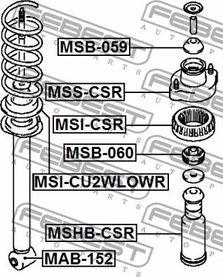 Febest MSHB-CSR - Tampon cauciuc, suspensie parts5.com