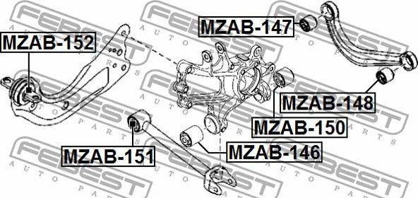 Febest MZAB-147 - Suport,trapez parts5.com