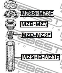 Febest MZD-MZ3F - Rubber Buffer, suspension parts5.com