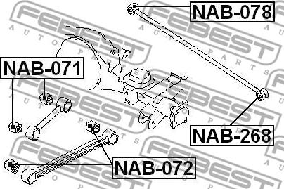 Febest NAB-072 - Bush of Control / Trailing Arm parts5.com