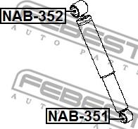 Febest NAB-351 - Pouzdro, tlumič odpružení parts5.com