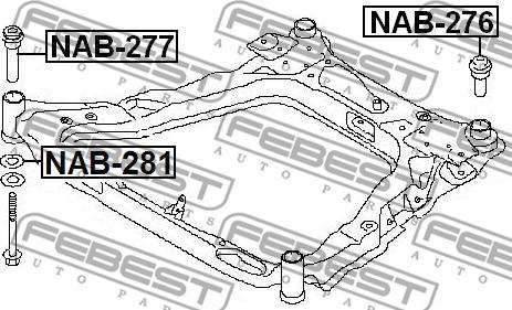 Febest NAB-277 - Suport, ax parts5.com