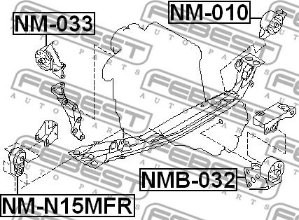 Febest NM-N15MFR - Holder, engine mounting parts5.com