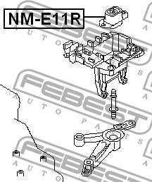 Febest NM-E11R - Lagerung, Motor parts5.com