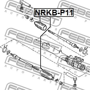 Febest NRKB-P11 - Burduf cauciuc, directie parts5.com