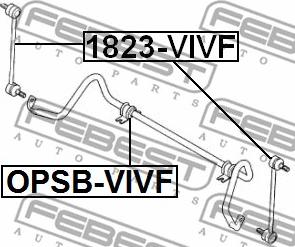 Febest OPSB-VIVF - Čaura ležaja, stabilizator parts5.com